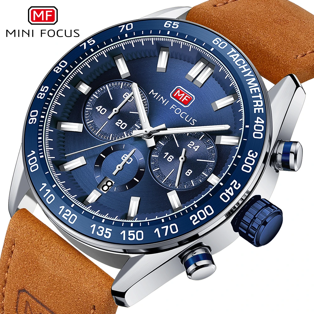 MINI FOCUS Спортивные кварцевые наручные часы Светящийся многофункциональный