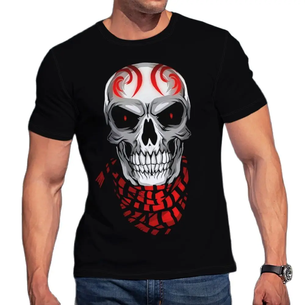

Summer Retro Trend Skull Men T-shirt Personality Casual HD 3D Print Pattern Tee Hip Hop Harajuku Round Neck Short Sleeve Top