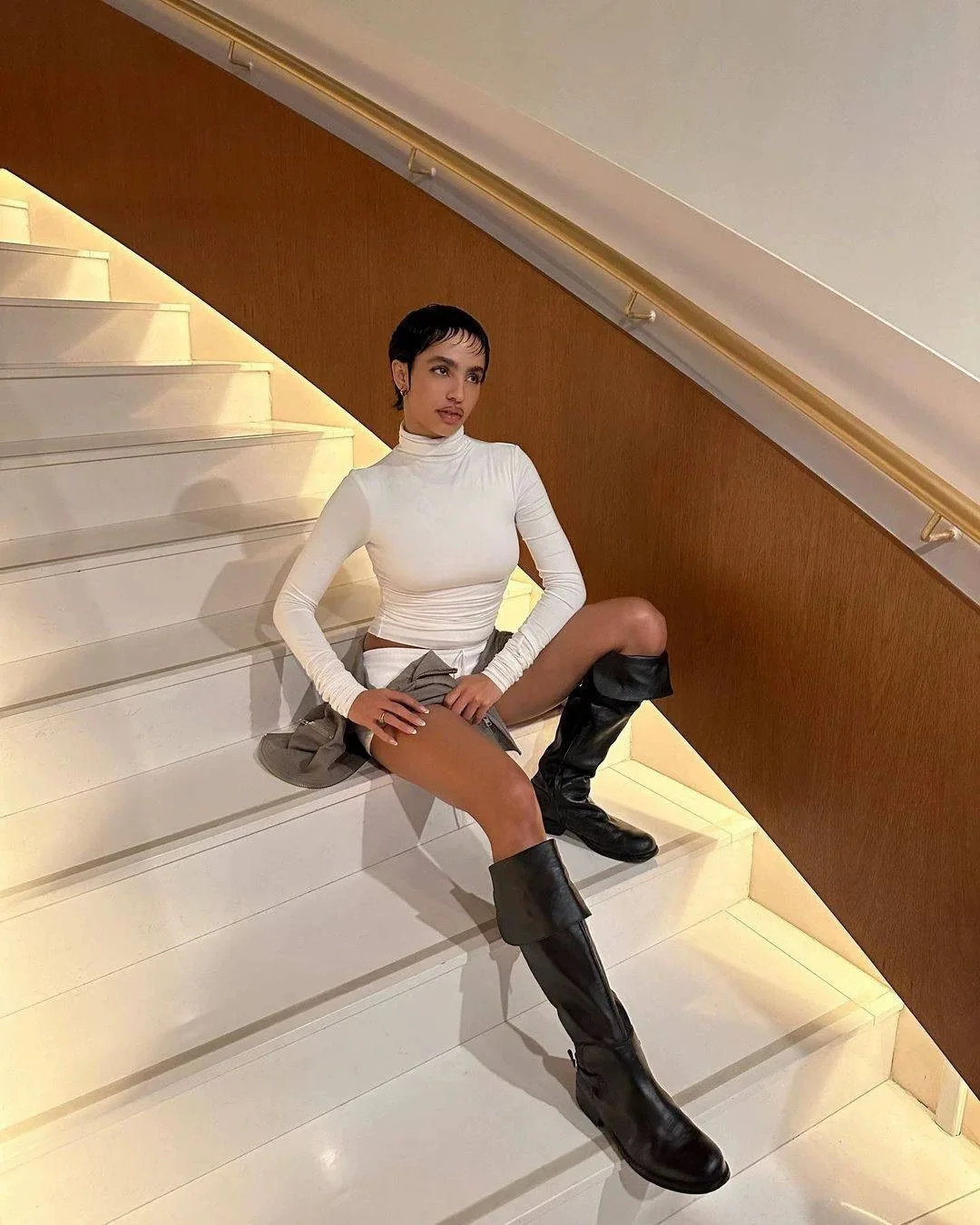 Базовая рубашка tankair с высоким воротником для похудения двойная теплая