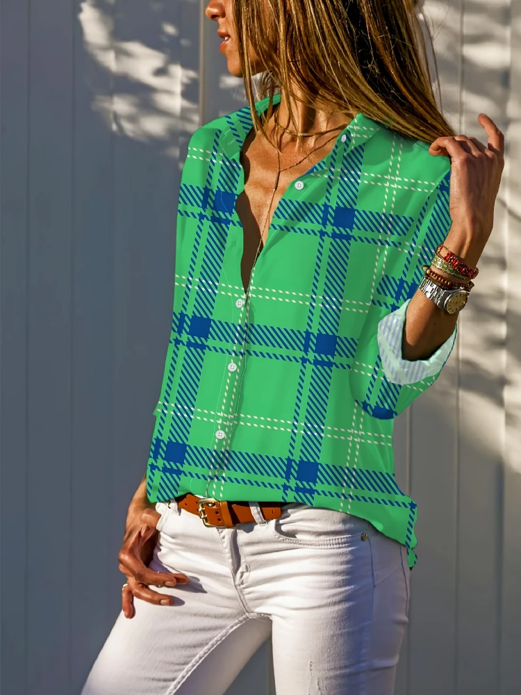 Женская рубашка с длинным рукавом элегантная повседневная Уличная одежда в