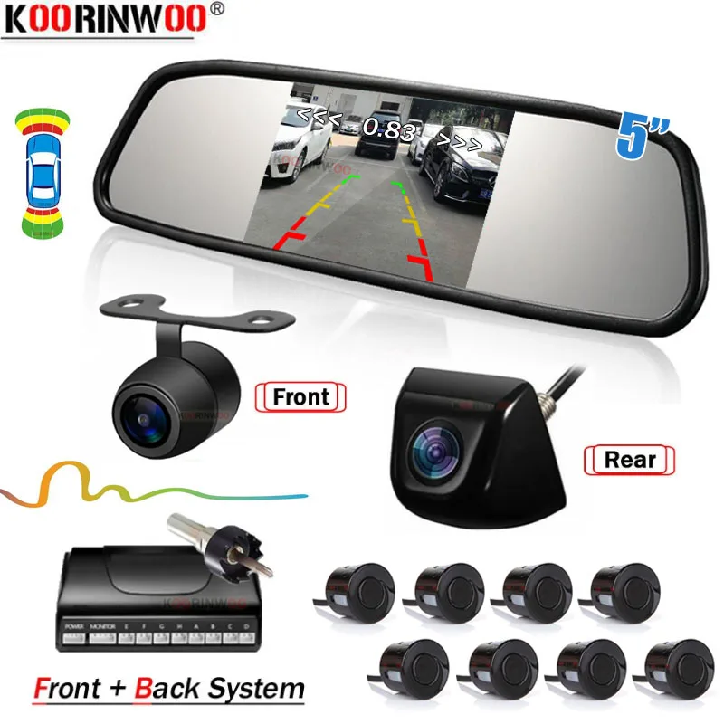 

Система парктроника Koorinwoo с функцией видеозвука, система парковки автомобиля, 8 дюймов