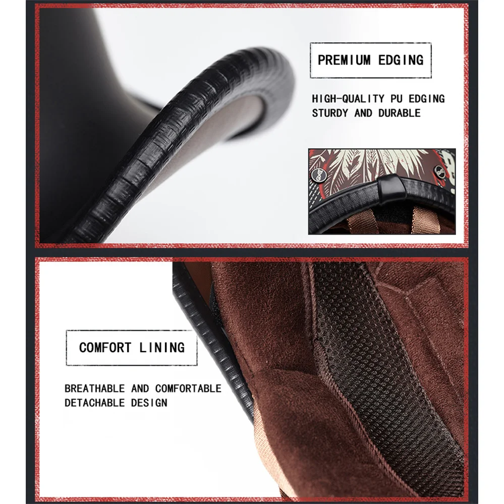 Мотоциклетный шлем GXT Модный полулицевой в стиле ретро для езды на велосипеде