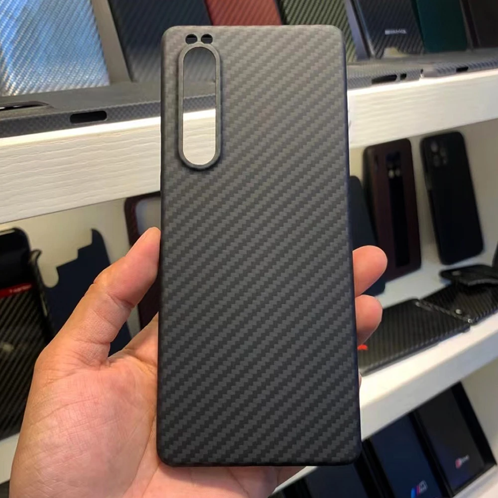 

Ultra-Thin Aramid Fiber Cases For Sony Xperia 1 iii Aramid Fiber Light Matte Rugged Protective Shell For Xperia 1iii Case Cover
