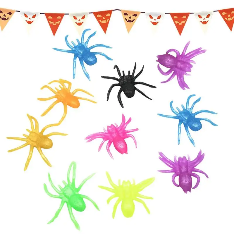 

Spider Fidget Stress Toy Pinch Toy Small Fidget Squeeze Toy Stress Ball For Kids Pinch Toy Flexible Tpr Fidgets 10Pcs Mini
