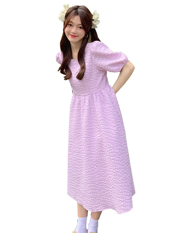 Новинка лета 2024 нежное милое и простое платье с надписью First Love французское ретро