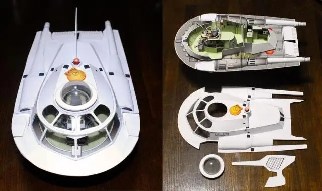 

Защитный волшебный путешествие космический корабль 3d бумажная модель DIY