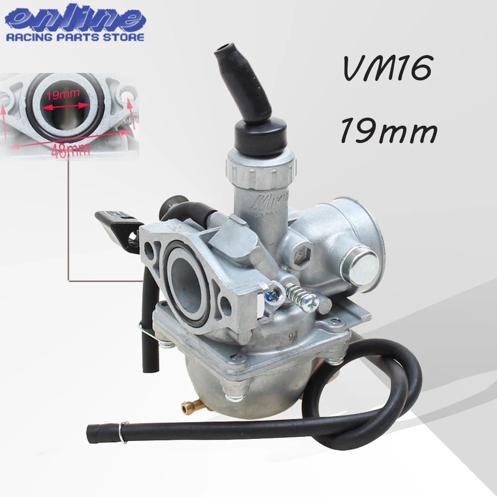 

Motorcycle VM16 19mm Carburetor For MIKUNI 50 70 90 100 110cc Dirt Pit Bike ATV Quad Buggy Go Kart Monkey Motocross Accessories