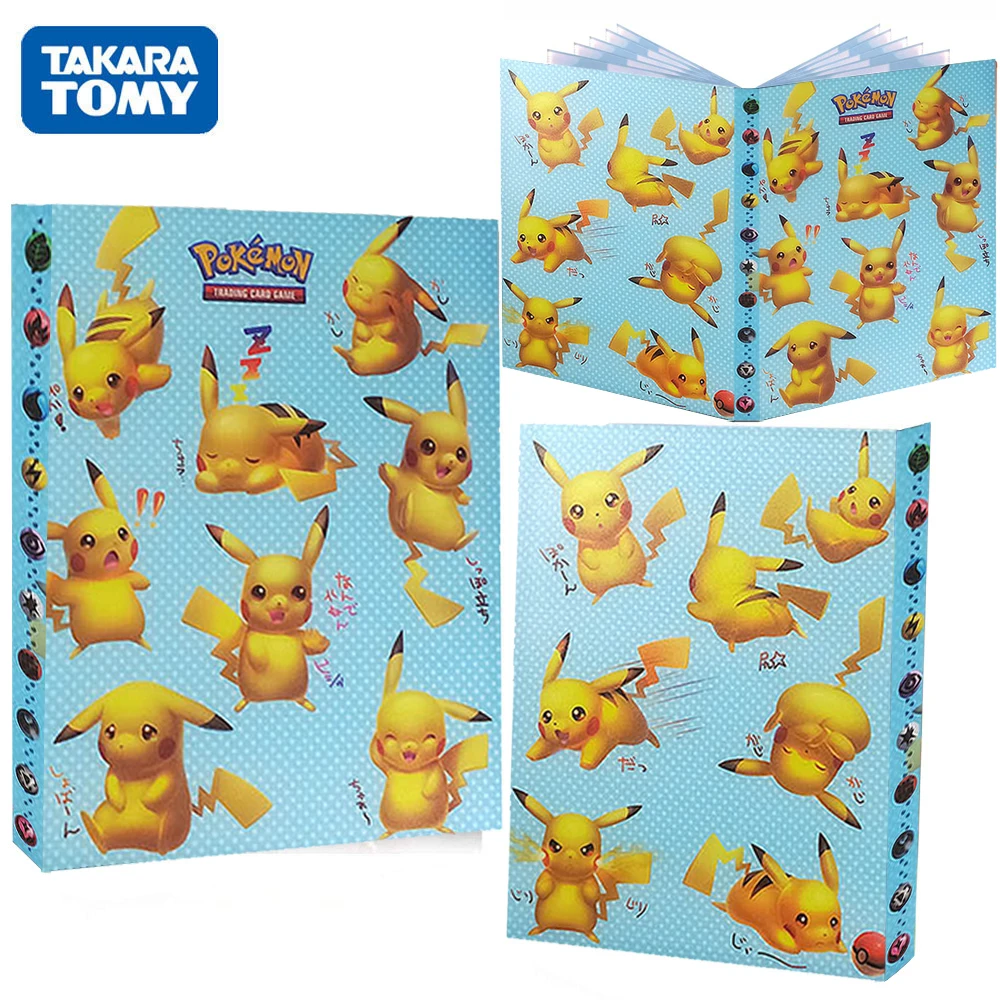 

240Pcs 4 Pocket Pokemon Album Cards Book Game Card EX GX MEGA Cartoon Collectors Loaded Binder Holder Folder Capacity Kids Toys
