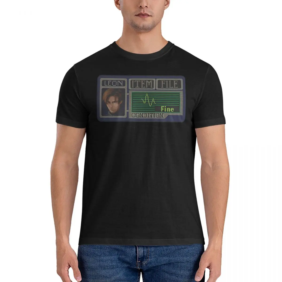 Футболка Leon Kennedy Pixel Art с изображением зонтиков и животных топы коротким рукавом