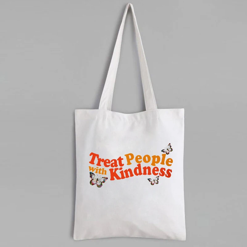 

Kindness Shopping Bags Letter Fashion Tote Bag Eco Friendly Products Custom Purse with Logo Reusable New