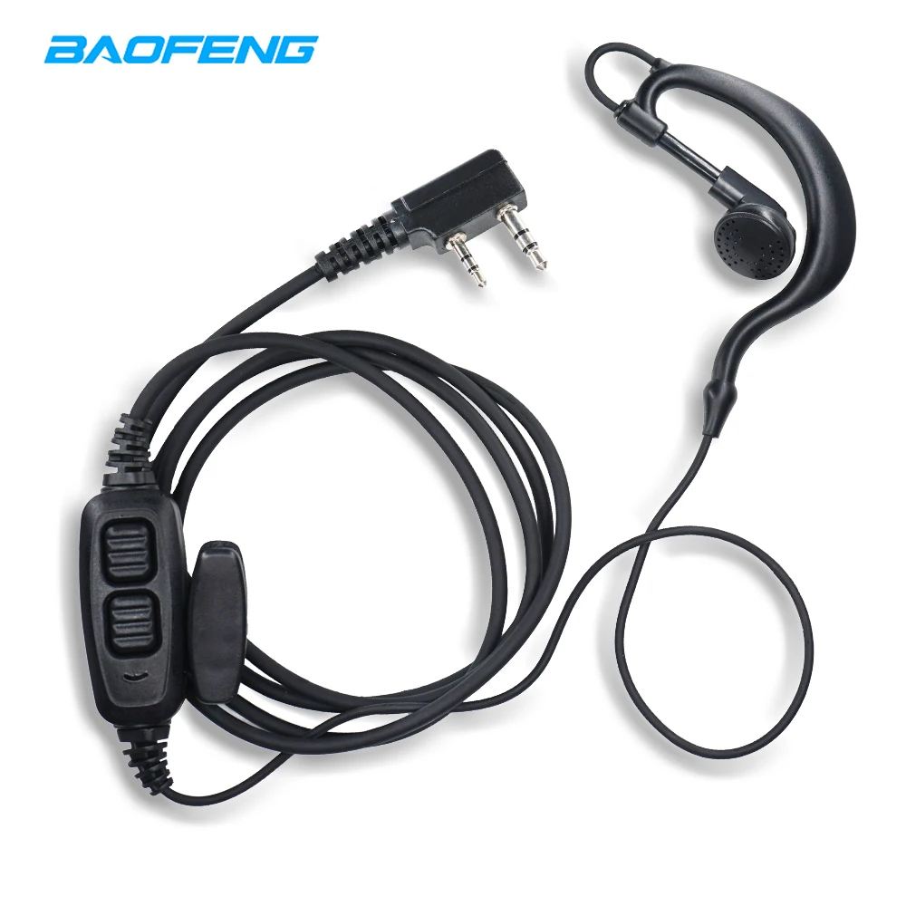 Original Baofeng UV-82 2 Dual PTT Headset Earpiece For Baofeng UV-82 UV-82Plus GT-5TP Portable Radio Walkie Talkie BF-UV82