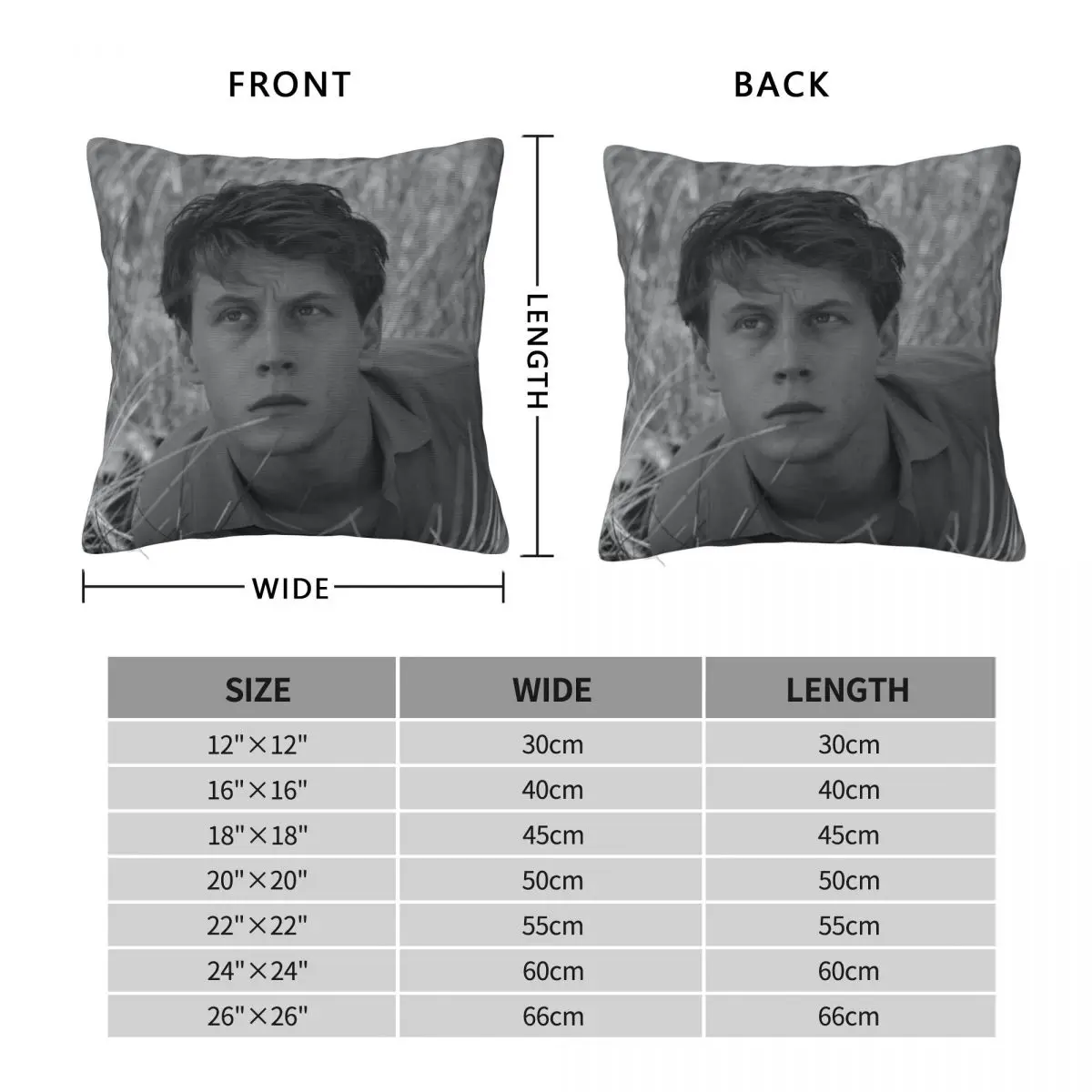 Черно-белая декоративная наволочка George Mackay