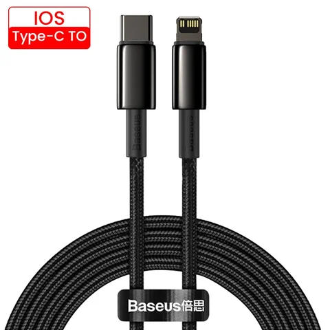 USB-кабель Baseus 20 Вт PD для iPhone 14 13 12 Pro Max Plus Mini 11 X 8 Type C Кабель для быстрой зарядки данных для iPad Mini Air Wire Cord