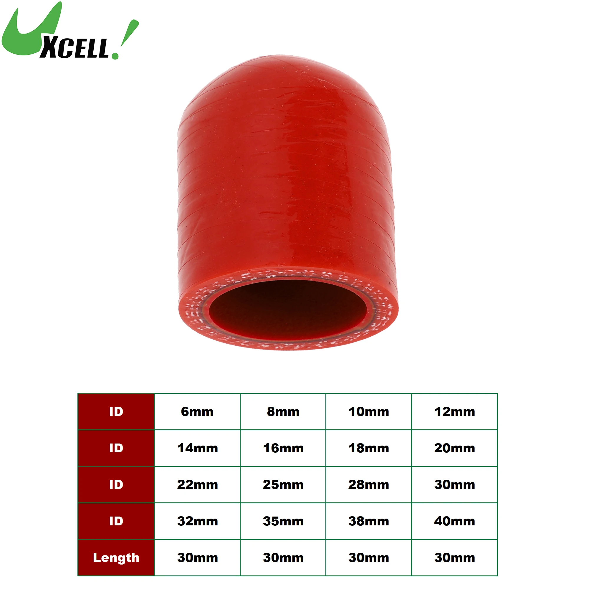 UXCELL 30 мм длина 6/8/10/12/18/20/22/25/30/32/35/40 ID автомобильная силиконовая резиновая заглушка