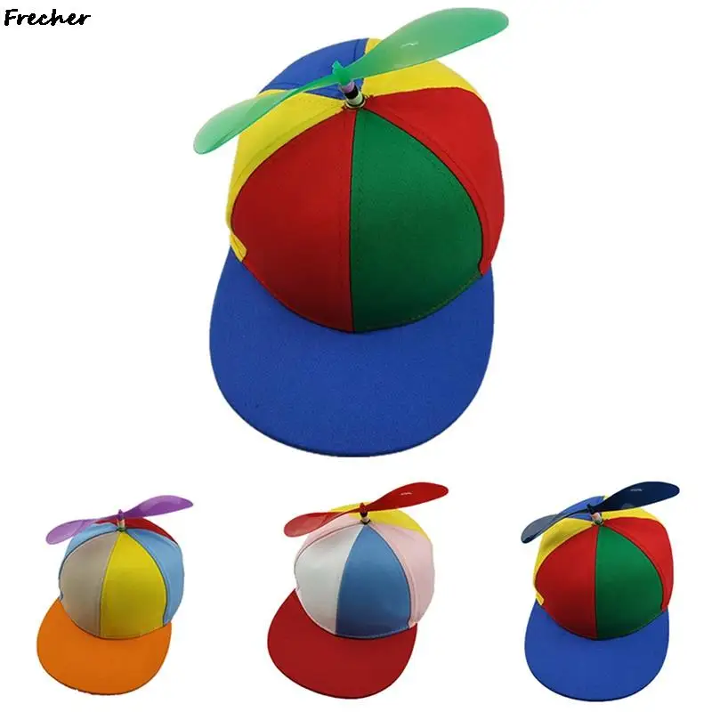 

Helicopter Propeller Baseball Caps Funny Colorful Patchwork Cap Children Sun Hats Boys Girls Summer Snapback Hat Dragonfly Top