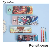 28 styles anime demon slayer kimetsu no yaiba pencil case zipper student stationery wallet storage bag school season kids gift
