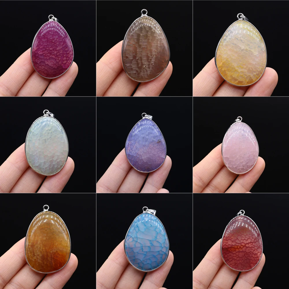 Агат 31x45 мм, подвеска неправильной формы из натурального камня, материалы для изготовления ювелирных изделий «сделай сам», ожерелье, серьги, подвески, аксессуары