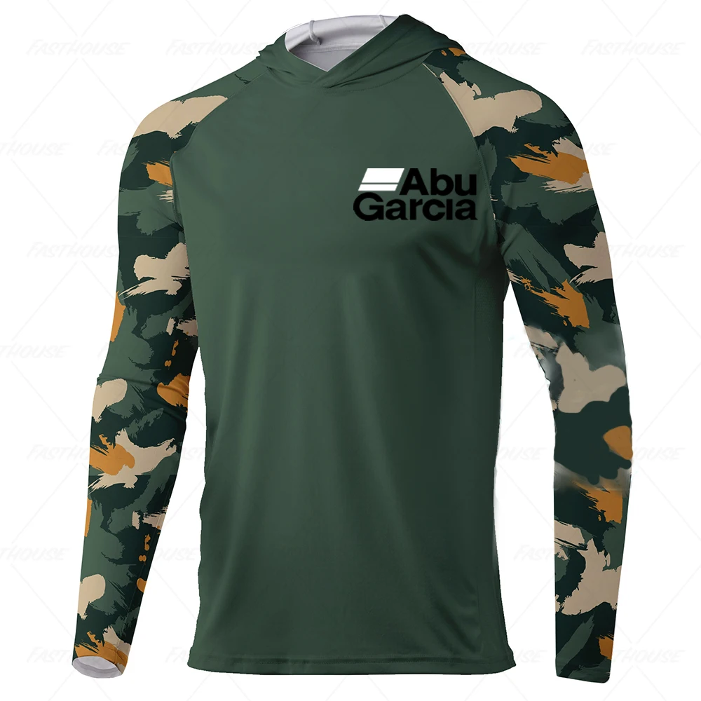 

Fishing Hoodie Abugarcia Men Clothes Summer Breathable Long Sleeve Fishing Jersey Sun Protection Camouflage Fishing Shirts