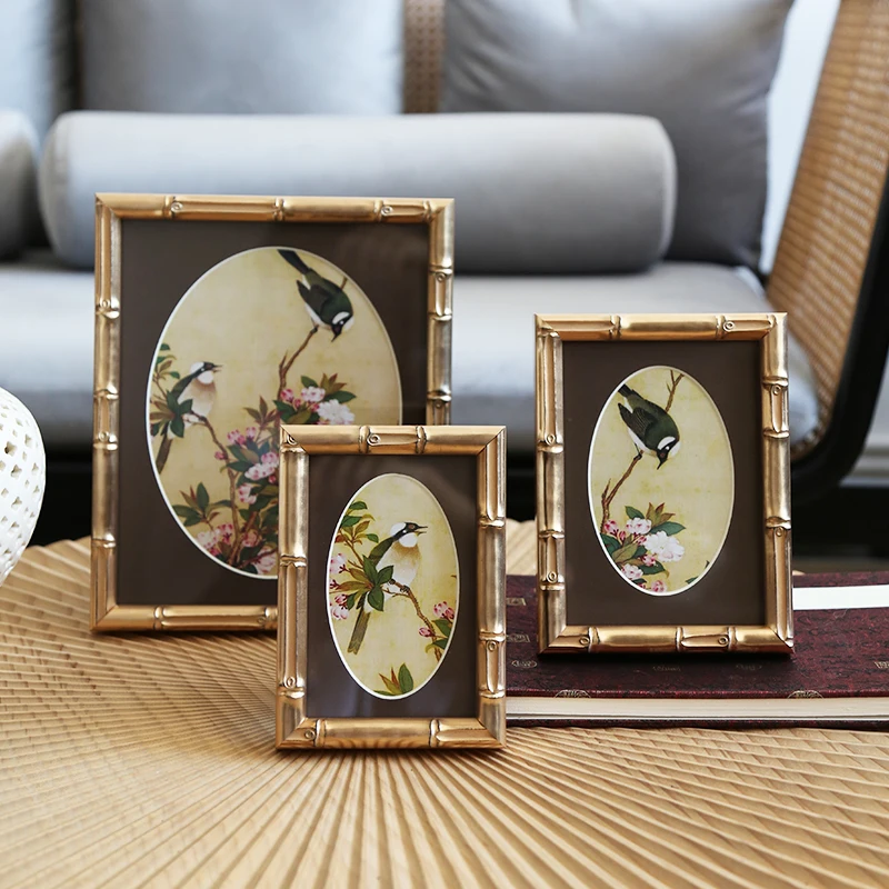 

Kids Art Photo Frame Picture Gold Display Front Opening Personalized Photo Frame Drawing Free Shipping Cuadros Para Fotos Decor