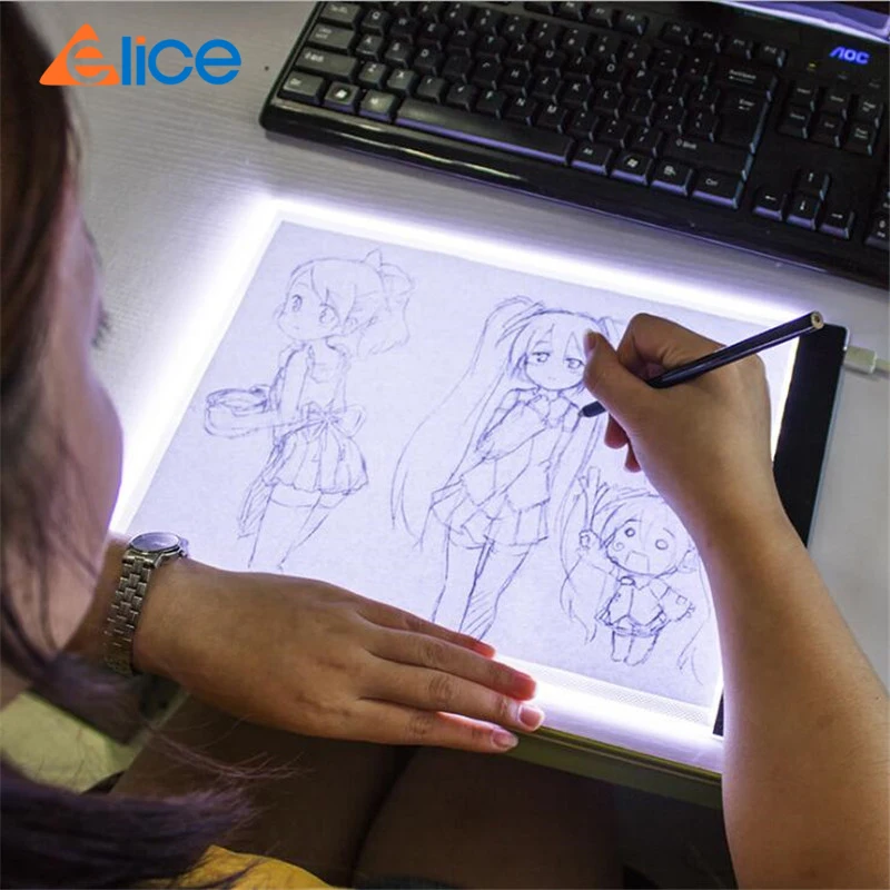 Elice A4 LED Light Pad for Diamond Painting, USB Powered Light Board Digital Graphics Tablet for Drawing Pad Art Painting board