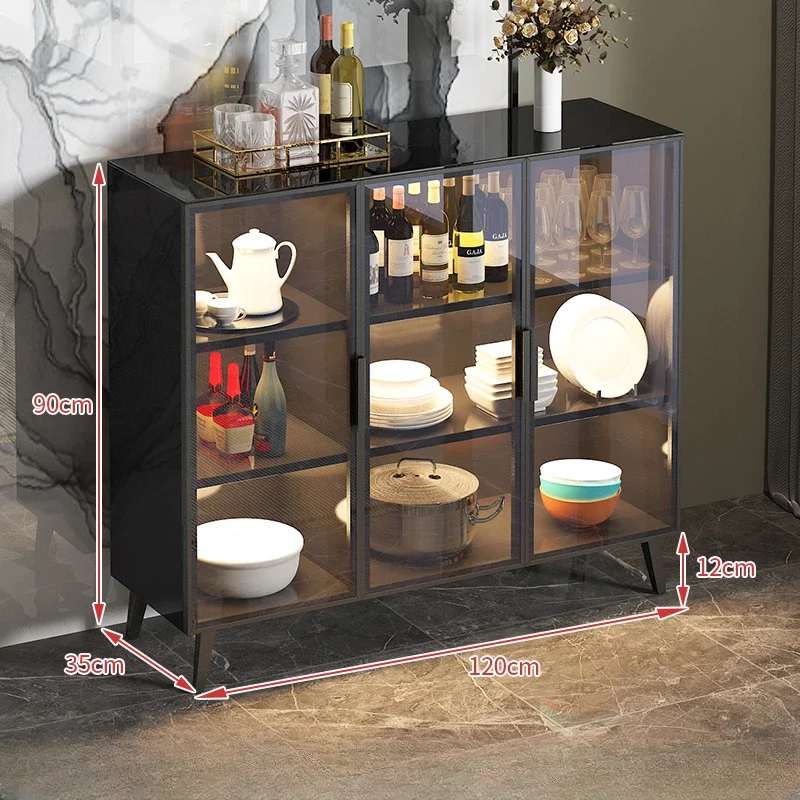 Стеклянные шкафы для хранения в гостиной кухонные боковые угловые шкафы-витрины