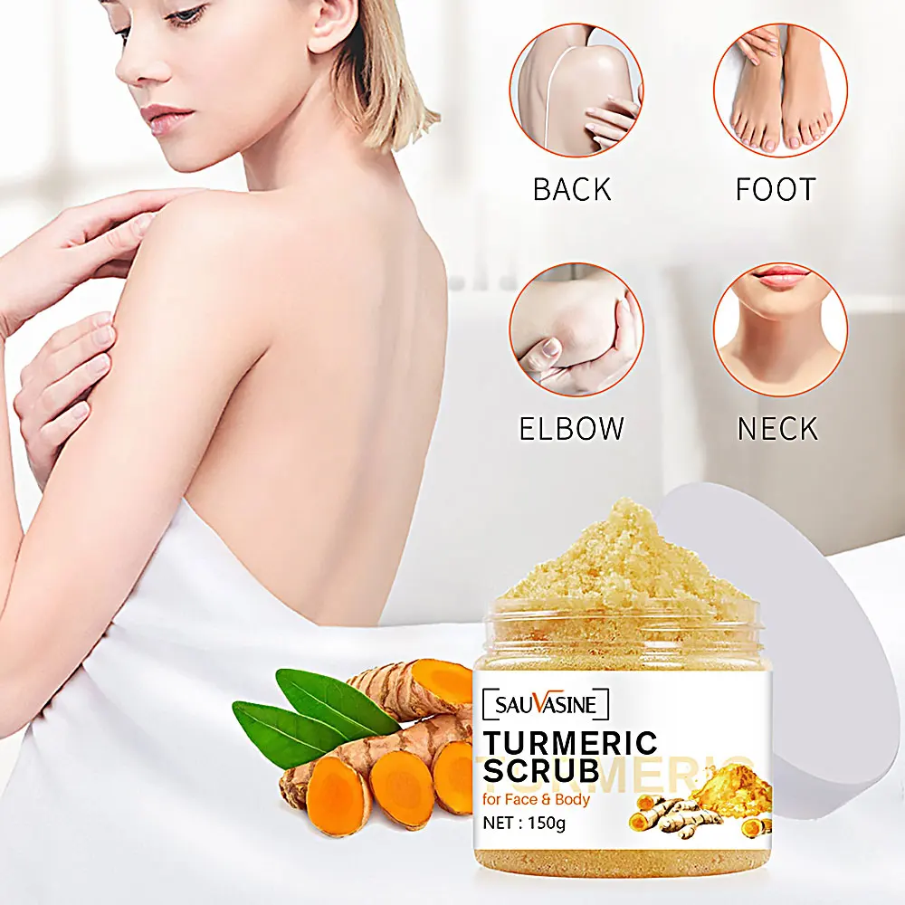 

Turmeric Face Body Scrub Light Dark Spot,whitening Brightening Moisturizing Pores Cleaning Shrinking Exfoliating Anti-Acne Cream