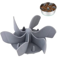 slow feeder dog bowl spiral slow anti choke feeder insert silicone can be cut pet feeder mat dropshipping