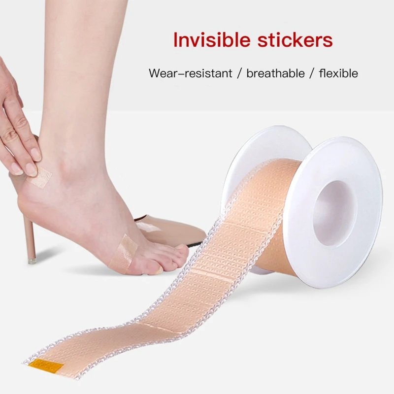 1m/39in Invisible Heel Stickers Anti-wear Foot Stickers Back Of Heel Cushion For High Heel Pain Relief Adhesive