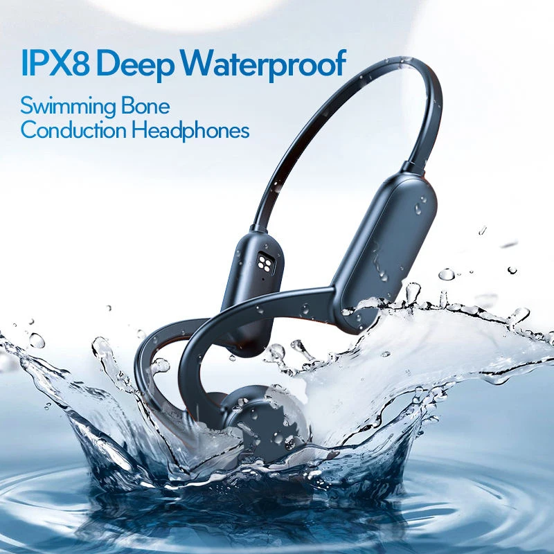 

Real Bone Conduction Earphone IPX8 / IPX4 Waterproof Running Headphones Bluetooth Wireless Sports Headset TWS with Mic SD Card