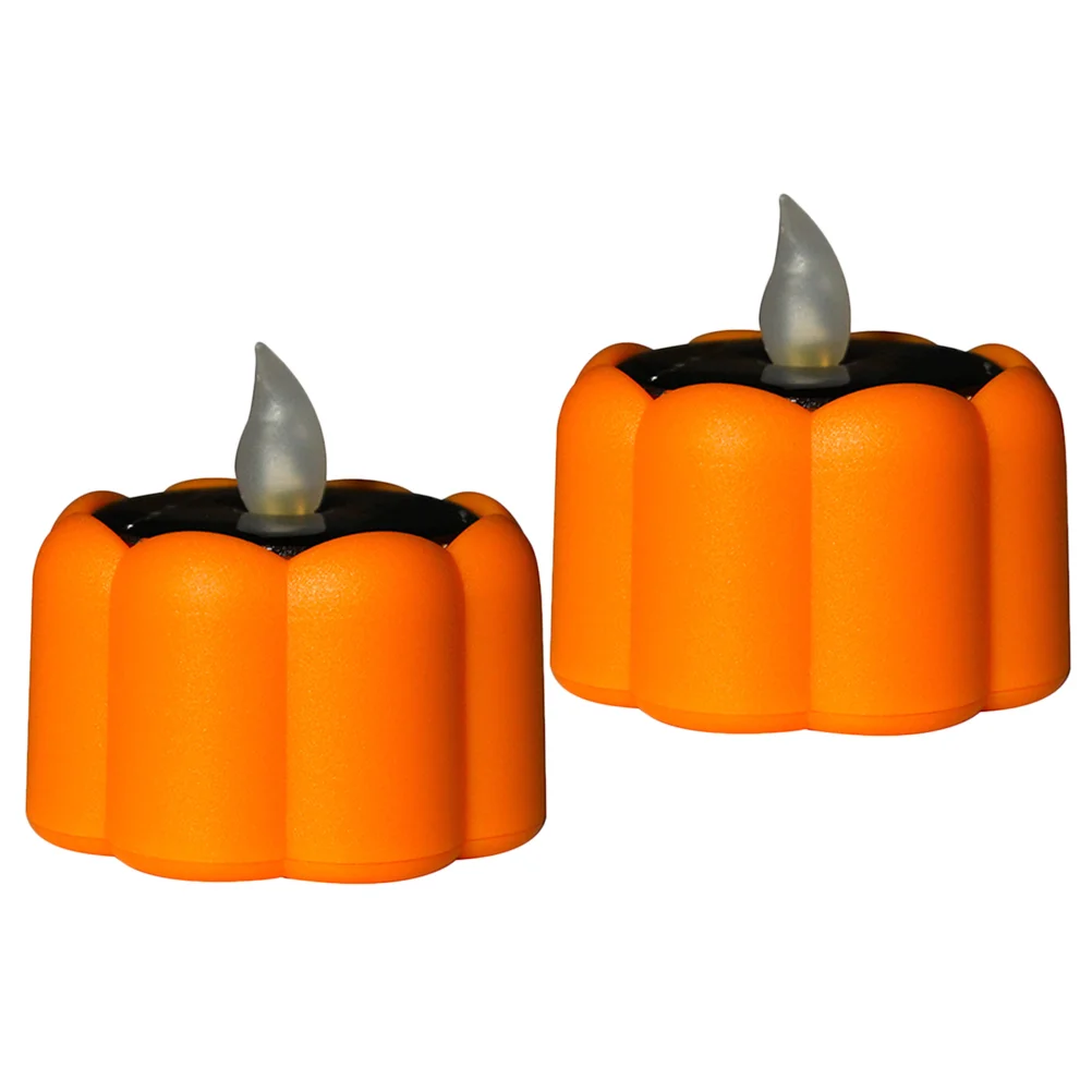 

2 Pumpkin Tea Lights Pumpkin Decor Pumpkin Tealights Flameless