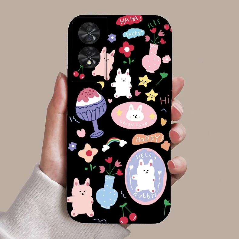 TCL 40 NXTpaper 4G фотообои с розовым мультяшным рисунком новый дизайн мягкая обложка