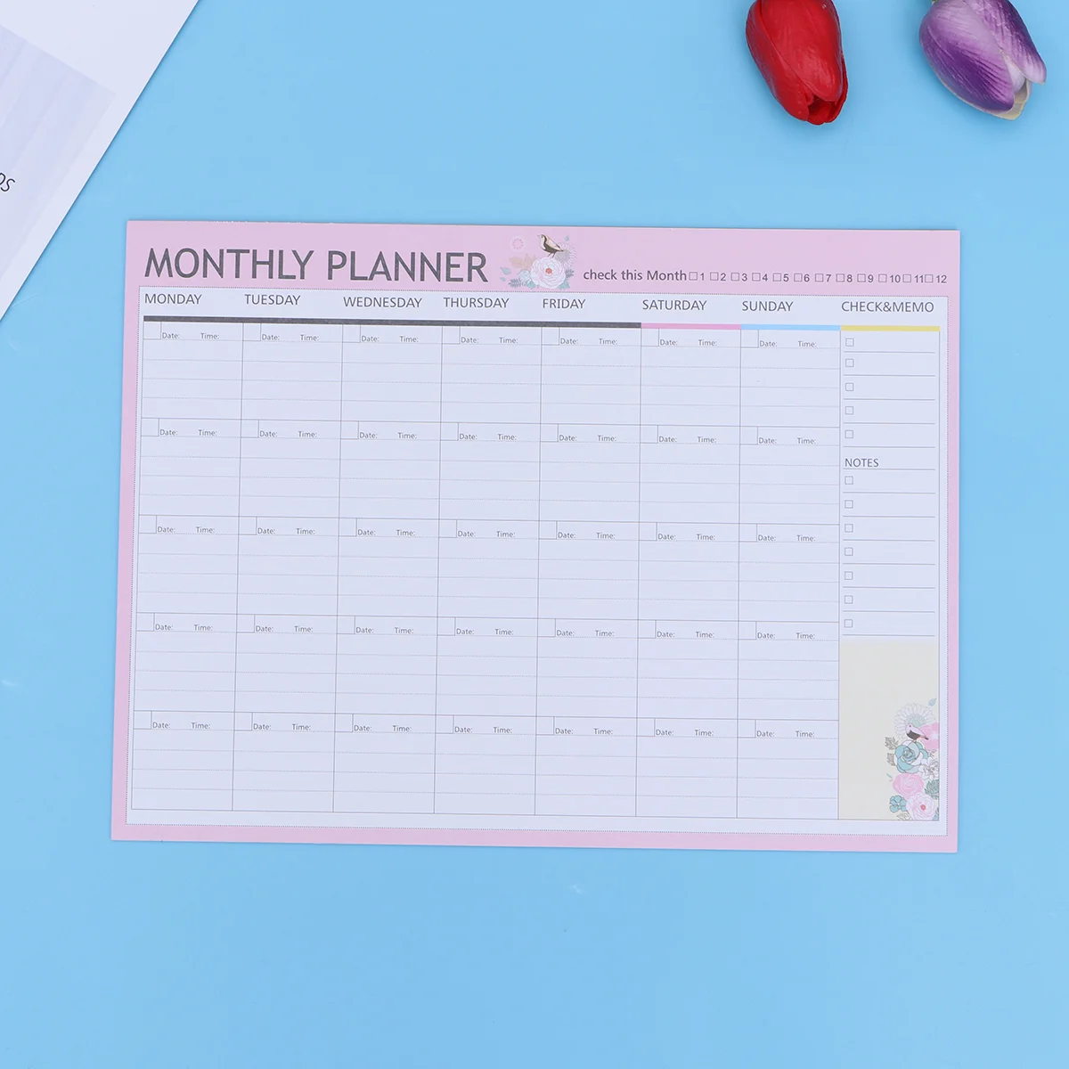 

20 Sheets Monthly Planner Calendar Schedule Organizer Agenda Schedule Organizer Notebook(Pink Green Mixed) 2024 2023/24