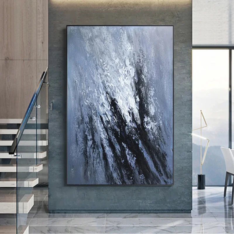 Ручная роспись маслом текстурированная настенная живопись абстрактная Anow Mountain
