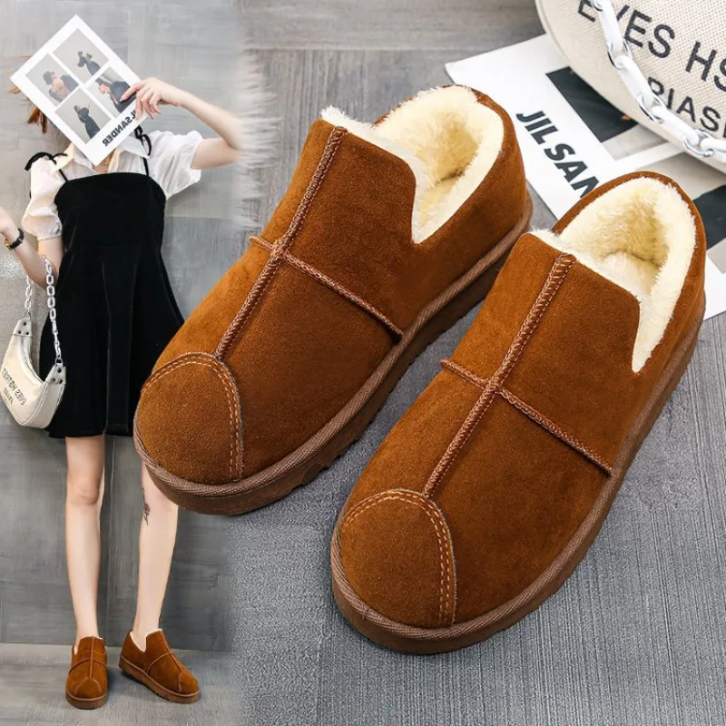 

2023 Winter New Fashion Casual Shoes Women's Plush One Step Comfortable and Versatile Women's Boots