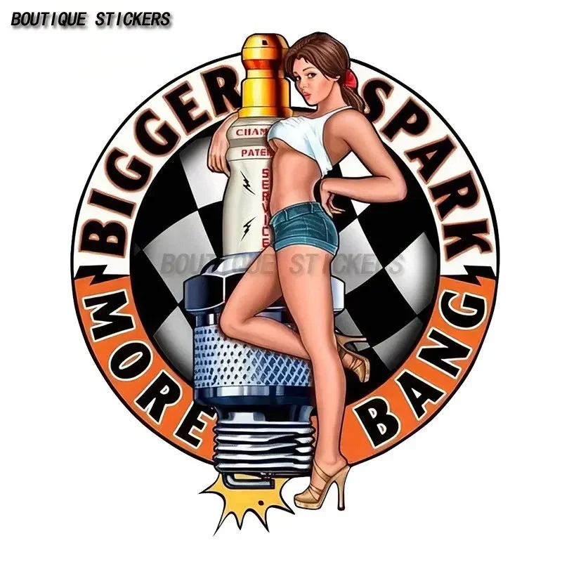 Большие искрящиеся наклейки для автомобиля Pinup Girl Стайлинг высокое качество