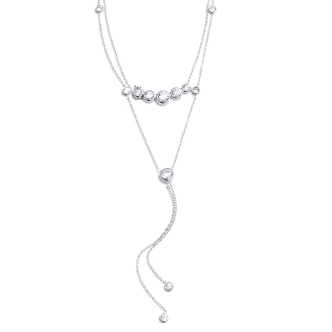 Yhpup Цепочка из нержавеющей стали с кубическим цирконием