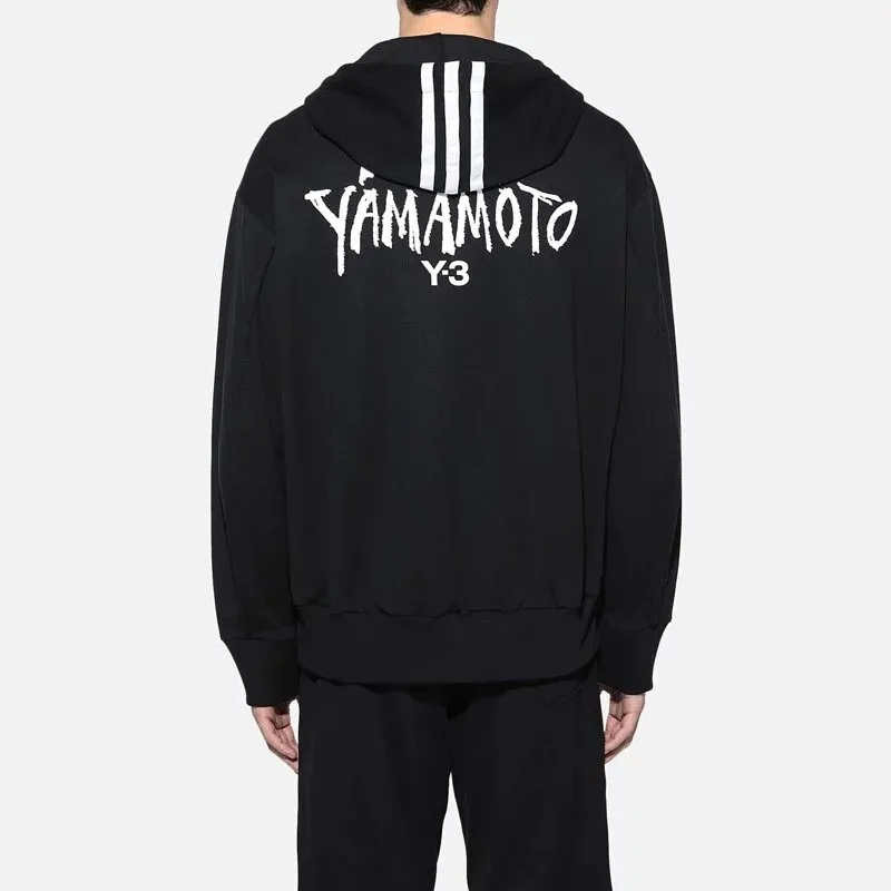 

Y-3 модный бренд Yohji Yamamoto Повседневная Свободная Толстовка y3 с капюшоном мужская и женская одинаковая рубашка на молнии куртка с капюшоном Свитшот