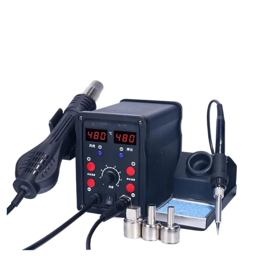 Паяльная станция Silverflo 8586D 2 в 1 паяльная с термофеном и цифровыми дисплеями