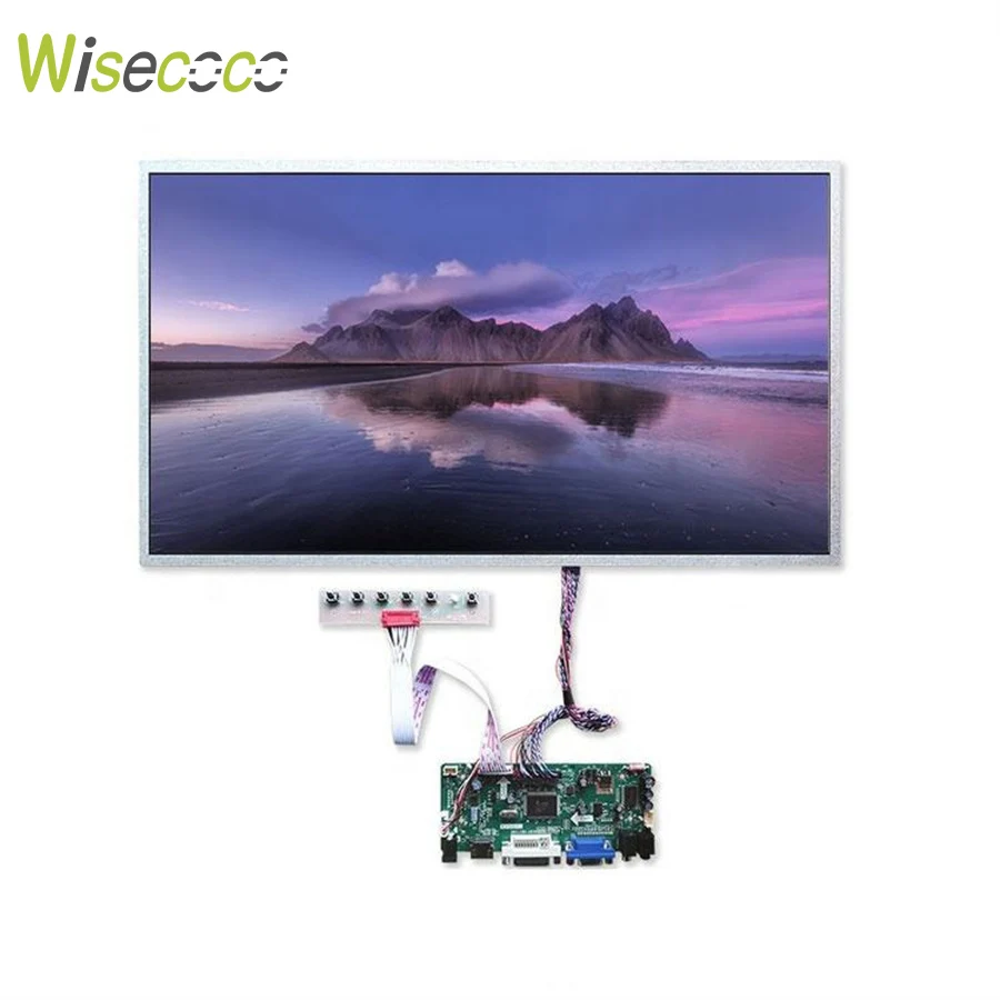 Wisecoco 17.3 Inch 1600x900 Laptop LCD Screen Industrial TFT Display Glossy Matte DVI VGA LVDS 40 Pins Control Board