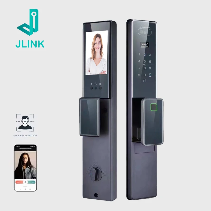 3d-замок дверной с инфракрасным распознаванием лица Wi-Fi сканером отпечатков
