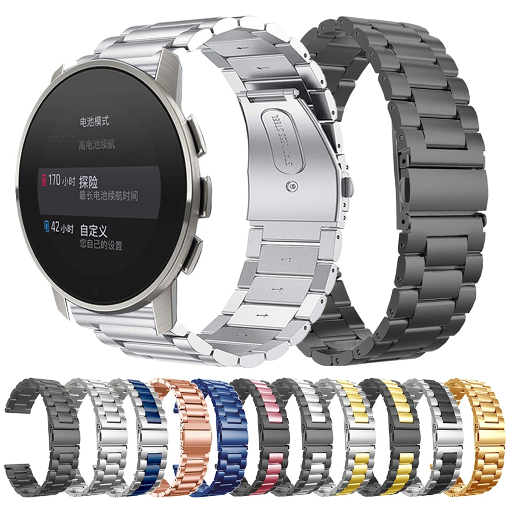 

Металлический ремешок из нержавеющей стали для Suunto 9 Peak, сменный классический браслет для наручных часов