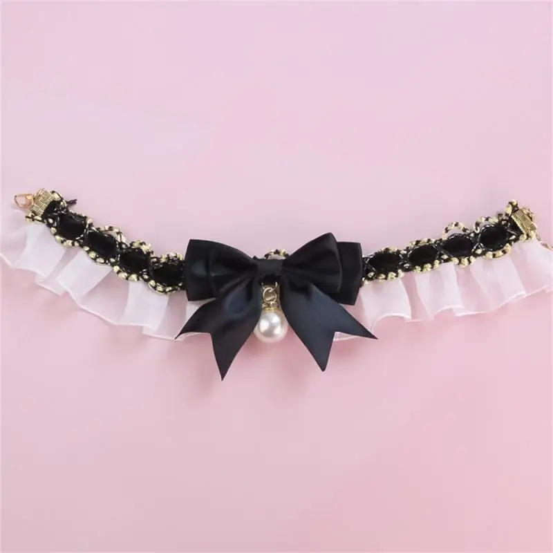 Ошейник для кошек милый кружевной бант ошейник собак и регулируемое ожерелье