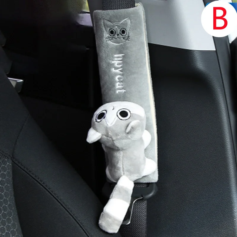 

Мягкий Чехол Для Ремня Безопасности Pink Kitty, Удобная Плюшевая Подушка Для Автомобильного Сиденья