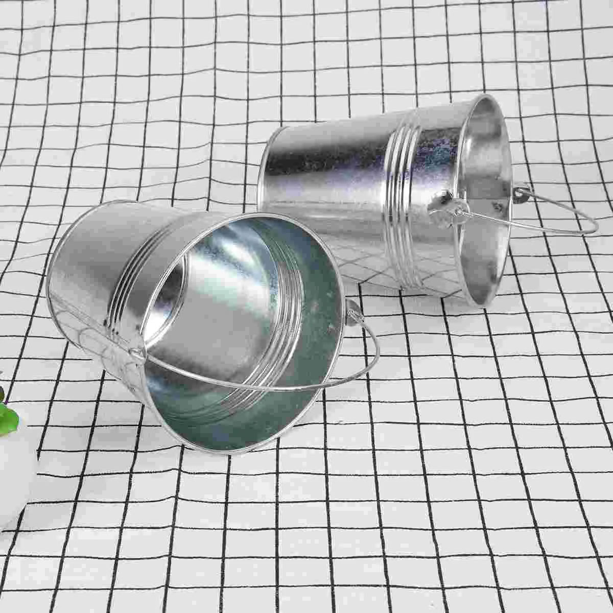 

Bucket Metal Buckets Mini Tin Pails French Ice Tinplate Fries Pail Serving Party Galvanized Flower Chip Candy Container Snack