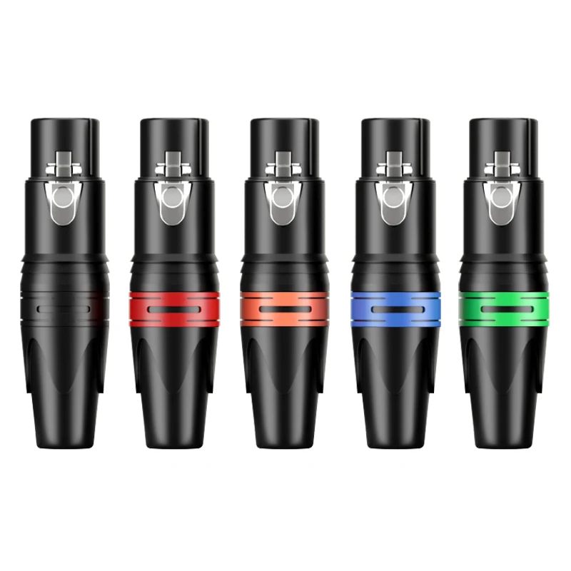 

10Set/3 Pin Three Core XLR Male Female Joint Connector Right Angle Microphone Video Audio Magnetic Anti-magnetic Plug