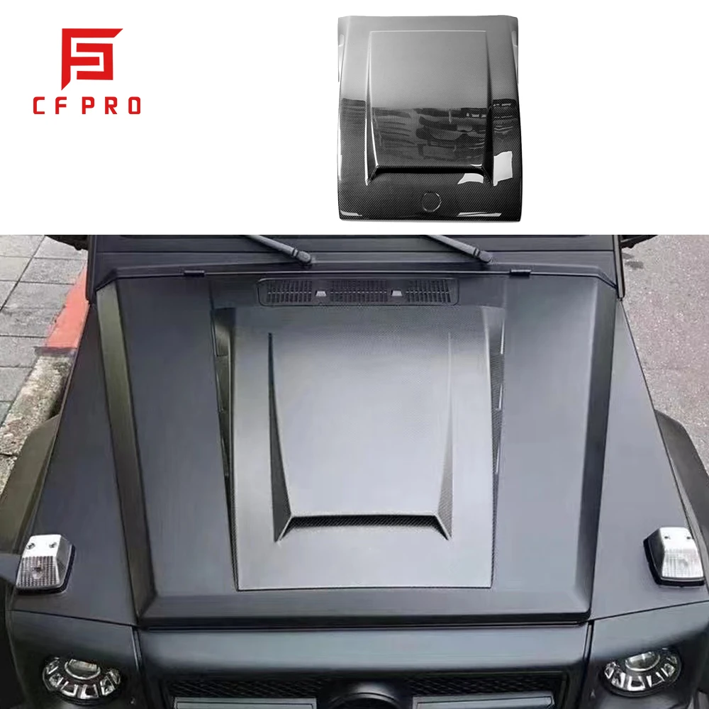 

For Brabus Style Carbon Fiber Engine Bonnet For Mercedes Benz G Class W463 Hood Vent Cover Accessories