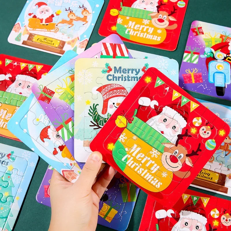 2/10 шт. мини-Рождественские бумажные пазлы развивающие игрушки детские сувениры