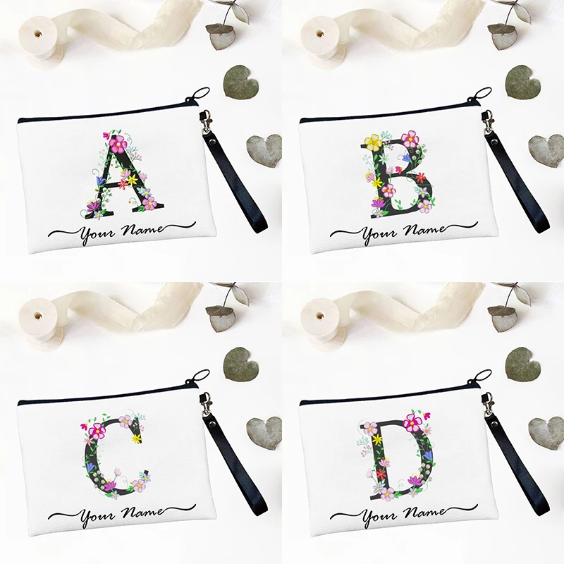 

Custom Name Cosmetic Makeup Bag For Women School Teacher Mistress Gift Pencil Case Travel Toiletry Bags Toiletry Kit Mini Pouch