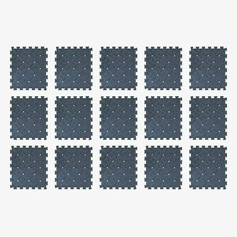 

Puzzle Exercise Mat with Rubber Interlocking Tiles 18"X18", Interlocking rubber mat for gym equipment with Border, playground ru
