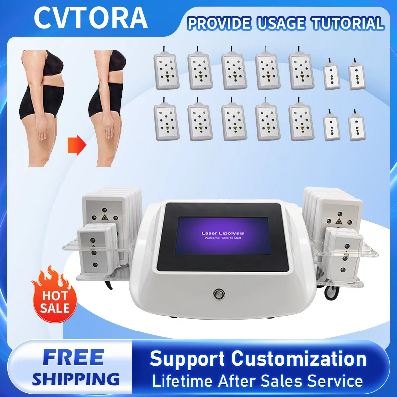 CVTORA Профессиональный Липо-лазер Красный 635-650 нм для похудения